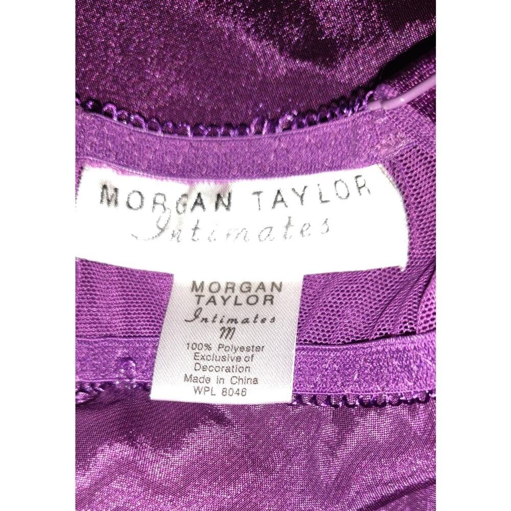 Vintage Y2K Babydoll Slip Dress M Morgan Taylor Purple Nightie Boysenberry NWT - Picture 11 of 15